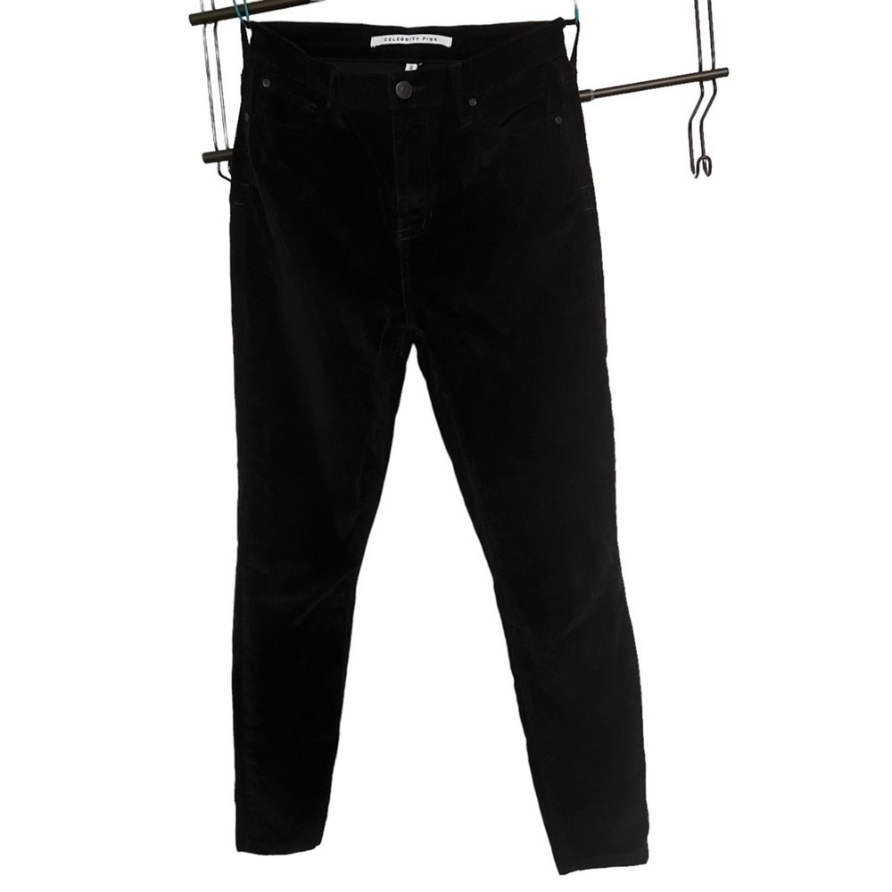 Celebrity Pink Women’s Corduroy Pants High Rise Ankle‎ Skinny Black Size 28